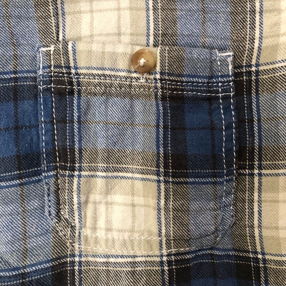 Rumors Original Faded Blue Plaid Button Down Shirt - Picture 12 of 15